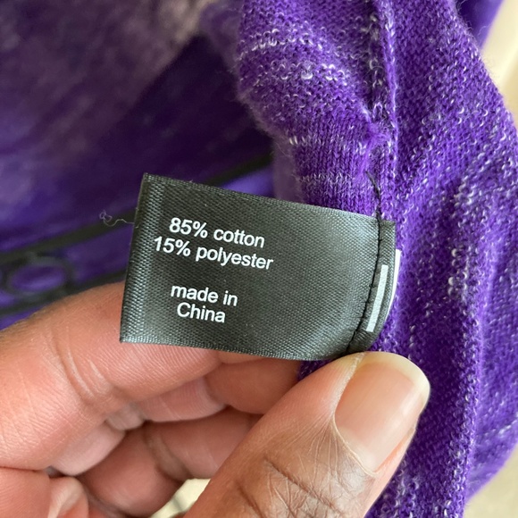 Lane Bryant Hi-Lo Cardigan Sweater, Purple, Size 14/16 - Picture 8 of 12